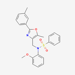 N-(2-methoxyphenyl)-N-((5-methyl-2-(m-tolyl)oxazol-4-yl)methyl)benzenesulfonamide