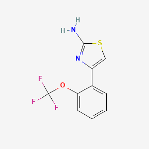 molecular formula C10H7F3N2OS B2549442 4-(2-(Trifluoromethoxy)phenyl)thiazol-2-amine CAS No. 1246550-61-7