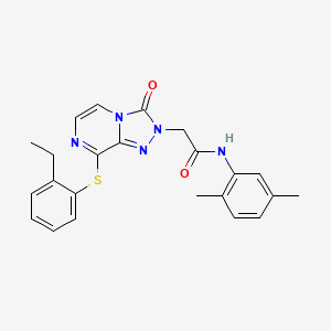 molecular formula C23H23N5O2S B2549443 2-(3,4-dihydroisoquinolin-2(1H)-yl)-1-(1-methyl-1H-pyrrol-2-yl)-2-oxoethanone CAS No. 1251629-92-1
