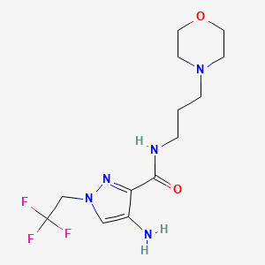 4-Amino-N-(3-morpholin-4-ylpropyl)-1-(2,2,2-trifluoroethyl)-1H-pyrazole-3-carboxamide