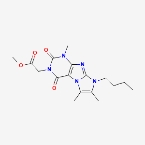 Methyl 2-(6-butyl-4,7,8-trimethyl-1,3-dioxopurino[7,8-a]imidazol-2-yl)acetate