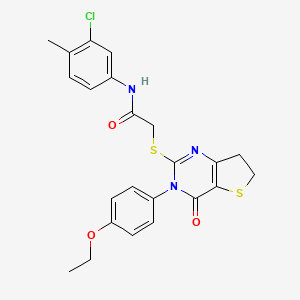 N-(3-chloro-4-methylphenyl)-2-((3-(4-ethoxyphenyl)-4-oxo-3,4,6,7-tetrahydrothieno[3,2-d]pyrimidin-2-yl)thio)acetamide