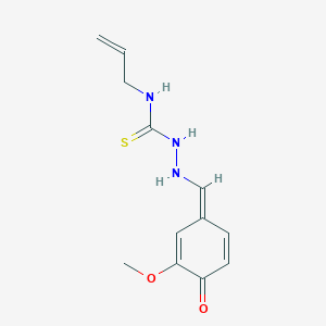 molecular formula C12H15N3O2S B254946 1-[[(Z)-(3-methoxy-4-oxocyclohexa-2,5-dien-1-ylidene)methyl]amino]-3-prop-2-enylthiourea 
