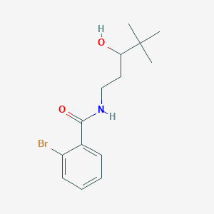 molecular formula C14H20BrNO2 B2549479 2-溴-N-(3-羟基-4,4-二甲基戊基)苯甲酰胺 CAS No. 1396706-85-6