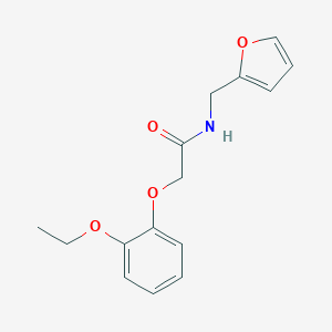 molecular formula C15H17NO4 B254949 2-(2-ethoxyphenoxy)-N-(2-furylmethyl)acetamide 