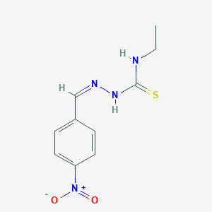 molecular formula C10H12N4O2S B254950 1-ethyl-3-[(Z)-(4-nitrophenyl)methylideneamino]thiourea 
