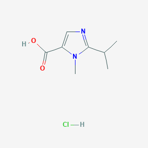 molecular formula C8H13ClN2O2 B2549503 3-Methyl-2-propan-2-ylimidazole-4-carboxylic acid;hydrochloride CAS No. 2580208-64-4