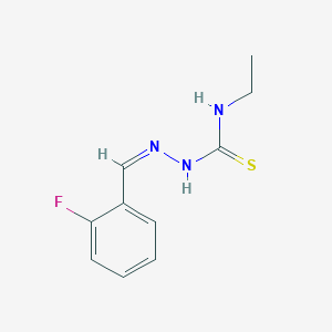 molecular formula C10H12FN3S B254951 N-ethyl-N'-(2-fluorobenzylidene)carbamohydrazonothioic acid 
