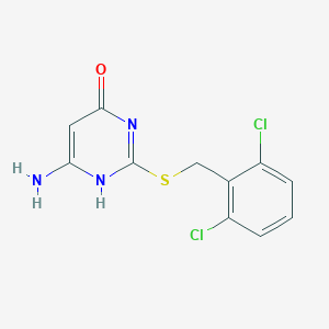 molecular formula C11H9Cl2N3OS B254954 6-amino-2-[(2,6-dichlorophenyl)methylsulfanyl]-1H-pyrimidin-4-one 