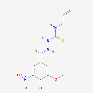1-[[(Z)-(3-methoxy-5-nitro-4-oxocyclohexa-2,5-dien-1-ylidene)methyl]amino]-3-prop-2-enylthiourea