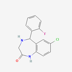 7-chloro-5-(2-fluorophenyl)-2,3,4,5-tetrahydro-1H-1,4-benzodiazepin-2-one