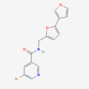 molecular formula C15H11BrN2O3 B2549566 N-([2,3'-bifuran]-5-ylmethyl)-5-bromonicotinamide CAS No. 2034488-35-0