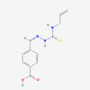 molecular formula C12H13N3O2S B254957 4-[(Z)-(prop-2-enylcarbamothioylhydrazinylidene)methyl]benzoic acid 
