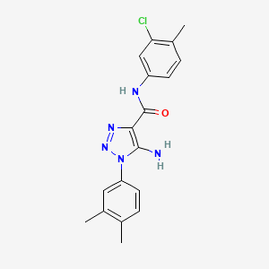 molecular formula C18H18ClN5O B2549570 5-amino-N-(3-chloro-4-methylphenyl)-1-(3,4-dimethylphenyl)-1H-1,2,3-triazole-4-carboxamide CAS No. 899998-91-5