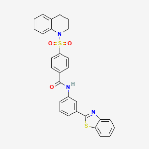molecular formula C29H23N3O3S2 B2549578 N-(3-(苯并[d]噻唑-2-基)苯基)-4-((3,4-二氢喹啉-1(2H)-基)磺酰基)苯甲酰胺 CAS No. 361170-71-0