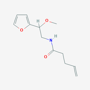 molecular formula C12H17NO3 B2549586 N-(2-(呋喃-2-基)-2-甲氧基乙基)戊-4-烯酰胺 CAS No. 1795301-65-3