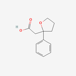 molecular formula C12H14O3 B2549588 2-(2-苯氧杂环-2-基)乙酸 CAS No. 2445786-47-8