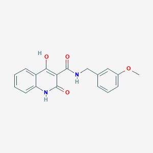 molecular formula C18H16N2O4 B2549598 4-hydroxy-N-(3-methoxybenzyl)-2-oxo-1,2-dihydroquinoline-3-carboxamide CAS No. 941923-54-2