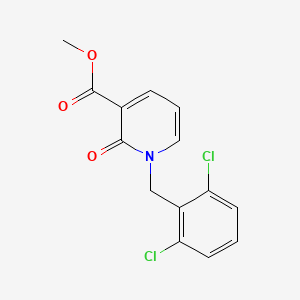 molecular formula C14H11Cl2NO3 B2549599 Methyl 1-(2,6-dichlorobenzyl)-2-oxo-1,2-dihydro-3-pyridinecarboxylate CAS No. 338754-19-1
