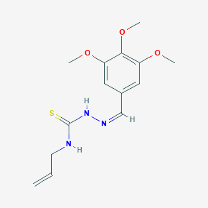 molecular formula C14H19N3O3S B254960 N-allyl-N'-(3,4,5-trimethoxybenzylidene)carbamohydrazonothioic acid 