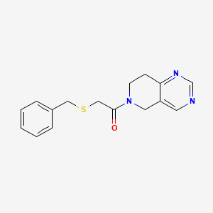 molecular formula C16H17N3OS B2549606 2-(苄硫基)-1-(7,8-二氢吡啶并[4,3-d]嘧啶-6(5H)-基)乙酮 CAS No. 1705988-86-8