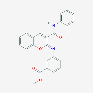 molecular formula C25H20N2O4 B2549607 methyl 3-({(2Z)-3-[(2-methylphenyl)carbamoyl]-2H-chromen-2-ylidene}amino)benzoate CAS No. 1327194-42-2