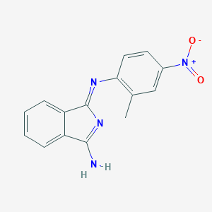 molecular formula C15H12N4O2 B254963 1-({4-Nitro-2-methylphenyl}imino)-3-iminoisoindoline 