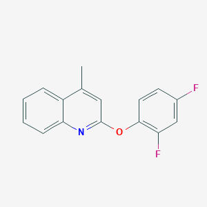 molecular formula C16H11F2NO B2549643 2-(2,4-二氟苯氧基)-4-甲基喹啉 CAS No. 338749-98-7