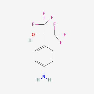 molecular formula C9H7F6NO B2549645 2-(4-氨基苯基)-1,1,1,3,3,3-六氟丙醇 CAS No. 722-92-9
