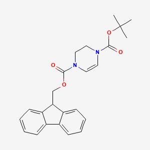 B2549647 1-((9H-fluoren-9-yl)methyl) 4-tert-butyl 2,3-dihydropyrazine-1,4-dicarboxylate CAS No. 1228675-22-6