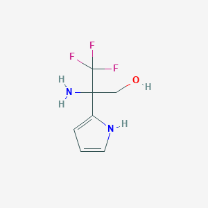 B2549649 2-amino-3,3,3-trifluoro-2-(1H-pyrrol-2-yl)propan-1-ol CAS No. 1909348-09-9