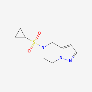 molecular formula C9H13N3O2S B2549656 5-(环丙基磺酰基)-4,5,6,7-四氢吡唑并[1,5-a]吡嗪 CAS No. 2034593-07-0