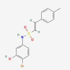 molecular formula C15H14BrNO3S B2549657 (E)-N-(4-溴-3-羟基苯基)-2-(4-甲基苯基)乙烯磺酰胺 CAS No. 1808416-63-8