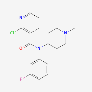 B2549661 2-Chloro-N-(3-fluorophenyl)-N-(1-methylpiperidin-4-YL)pyridine-3-carboxamide CAS No. 1385379-05-4