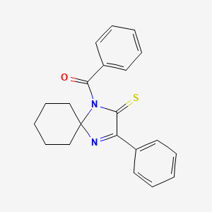 molecular formula C21H20N2OS B2549669 1-苯甲酰-3-苯基-1,4-二氮杂螺[4.5]癸-3-烯-2-硫酮 CAS No. 58488-87-2