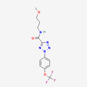 molecular formula C13H14F3N5O3 B2549680 N-(3-甲氧基丙基)-2-(4-(三氟甲氧基)苯基)-2H-四唑-5-甲酰胺 CAS No. 1396881-98-3