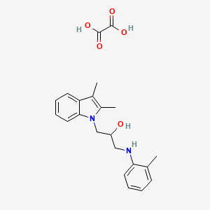 molecular formula C22H26N2O5 B2549705 1-(2,3-dimethyl-1H-indol-1-yl)-3-(o-tolylamino)propan-2-ol oxalate CAS No. 1185511-41-4
