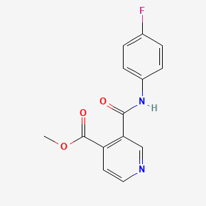 molecular formula C14H11FN2O3 B2549752 Methyl 3-[(4-fluoroanilino)carbonyl]isonicotinate CAS No. 339101-54-1