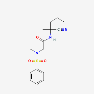 molecular formula C16H23N3O3S B2549764 N-(1-cyano-1,3-dimethylbutyl)-2-(N-methylbenzenesulfonamido)acetamide CAS No. 1311929-71-1