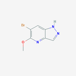 molecular formula C7H6BrN3O B2549784 6-Bromo-5-methoxy-1H-pyrazolo[4,3-b]pyridine CAS No. 1351813-60-9