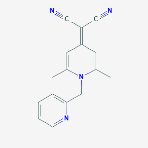 molecular formula C16H14N4 B254979 [2,6-dimethyl-1-(pyridin-2-ylmethyl)pyridin-4(1H)-ylidene]propanedinitrile 