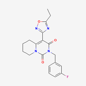 molecular formula C19H19FN4O3 B2549824 4-(5-ethyl-1,2,4-oxadiazol-3-yl)-2-(3-fluorobenzyl)-5,6,7,8-tetrahydro-1H-pyrido[1,2-c]pyrimidine-1,3(2H)-dione CAS No. 1775353-73-5