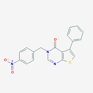 molecular formula C19H13N3O3S B254983 3-{4-nitrobenzyl}-5-phenylthieno[2,3-d]pyrimidin-4(3H)-one 