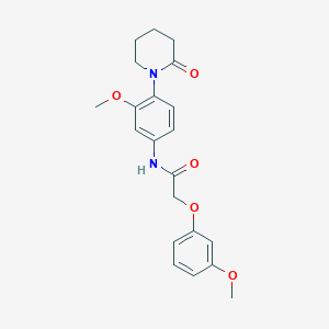 molecular formula C21H24N2O5 B2549839 N-(3-methoxy-4-(2-oxopiperidin-1-yl)phenyl)-2-(3-methoxyphenoxy)acetamide CAS No. 941978-86-5