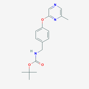 tert-butyl N-({4-[(6-methylpyrazin-2-yl)oxy]phenyl}methyl)carbamate