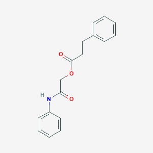 molecular formula C17H17NO3 B254985 2-Anilino-2-oxoethyl 3-phenylpropanoate 