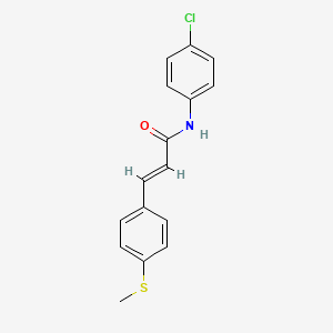 molecular formula C16H14ClNOS B2549856 N-(4-氯苯基)-3-(4-(甲硫基)苯基)丙烯酰胺 CAS No. 478258-10-5