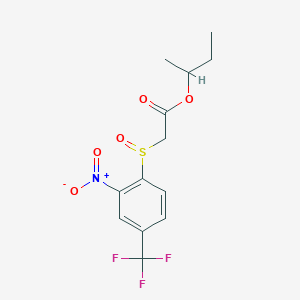 molecular formula C13H14F3NO5S B254986 Sec-butyl {[2-nitro-4-(trifluoromethyl)phenyl]sulfinyl}acetate 