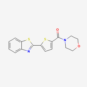 molecular formula C16H14N2O2S2 B2549861 [5-(1,3-Benzothiazol-2-yl)thiophen-2-yl]-morpholin-4-ylmethanone CAS No. 622344-53-0