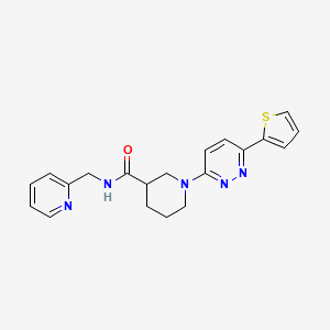 molecular formula C20H21N5OS B2549864 N-(吡啶-2-基甲基)-1-(6-(噻吩-2-基)嘧啶-3-基)哌啶-3-甲酰胺 CAS No. 1105232-74-3